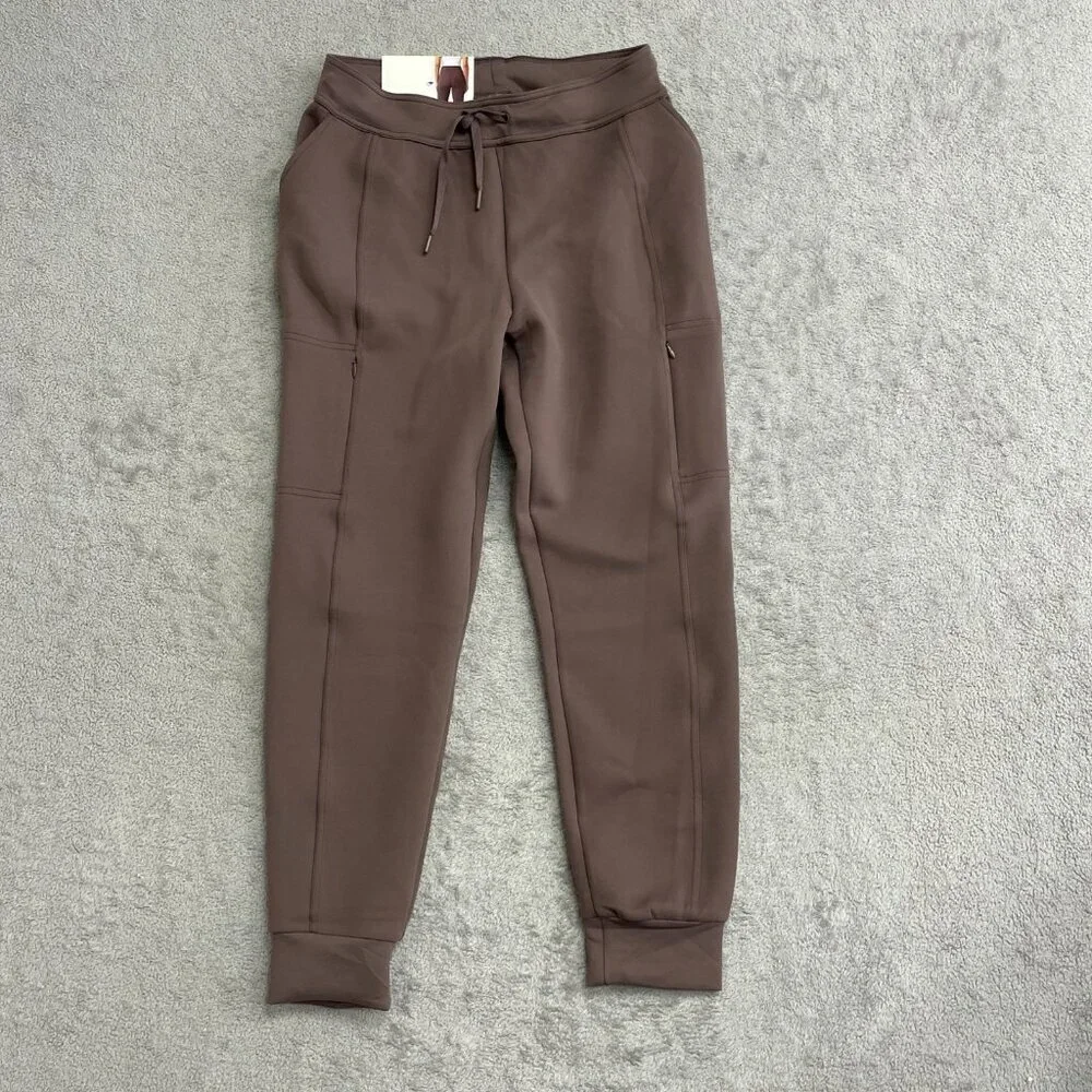 32 Degrees Heat Women's S Jogger Pants With Zippered Pocket Brown M0700